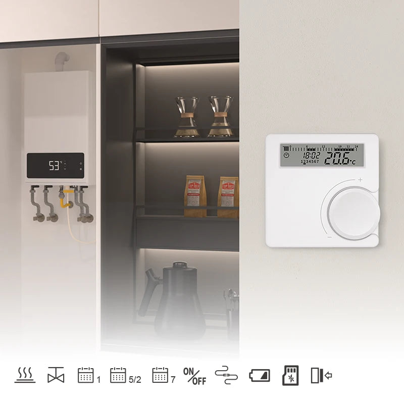 Opentherm Wireless Boiler Thermostat Room Heating Low Power Battery Thermostat Boiler Digital Temperature Controller Wall Mount