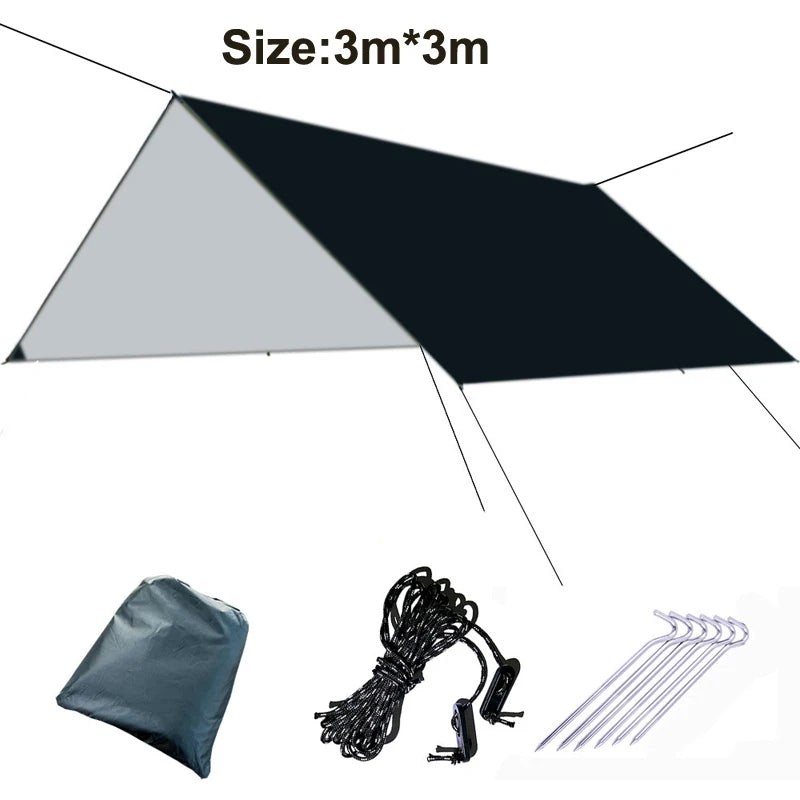 Camping Tarp Waterproof Tent Tourist Awning Shade Garden Canopy Beach Sunshade Outdoor Ultralight Sun Shelter