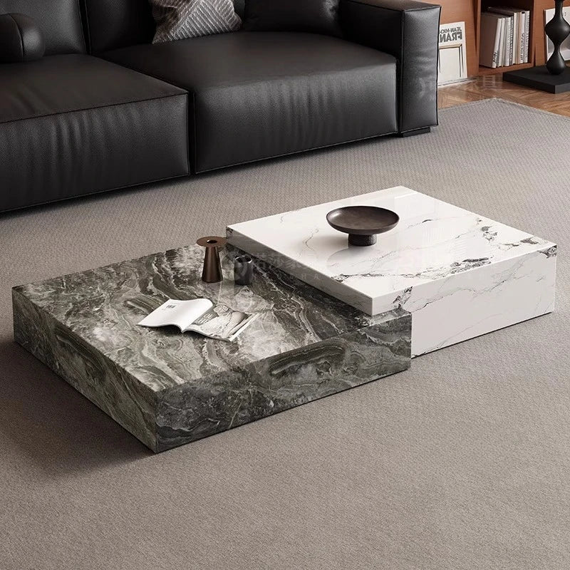 Rock Slab Light Luxury Coffee Table Decoration Aesthetic Unique Italian Side Table Modern Living Room Mesas Bajas Home Furniture