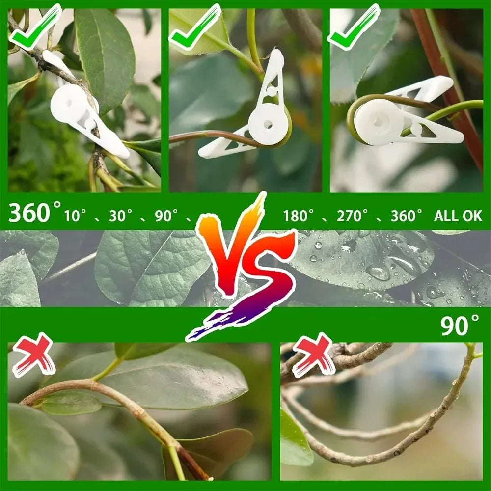 Plant Branches Bender Training Clips Garden Stem Trainer Clips 360 Degree Adjustable Planter Holder for Low Stress Training Tool