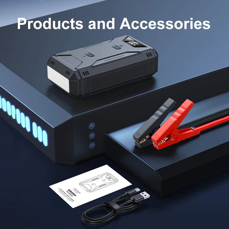 Car Battery Jump Starter Digital Display Portable Car Battery Booster