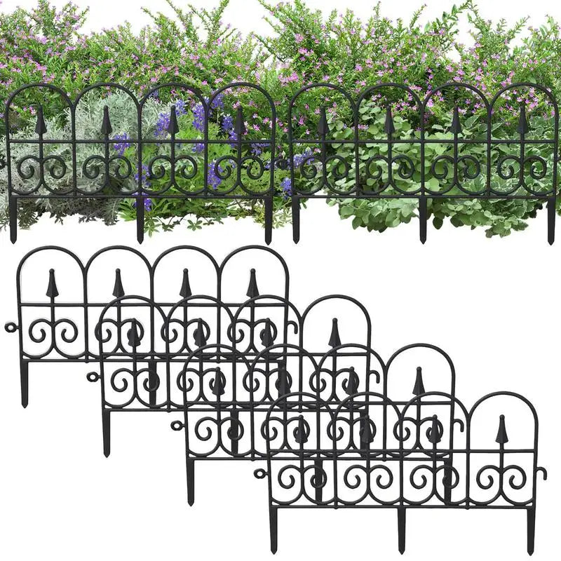 Garden Border Edging Fence 6pcs Garden Fence Panels Flexible Detachable Tree Fence Weatherproof Splicing Fence Landscape Path