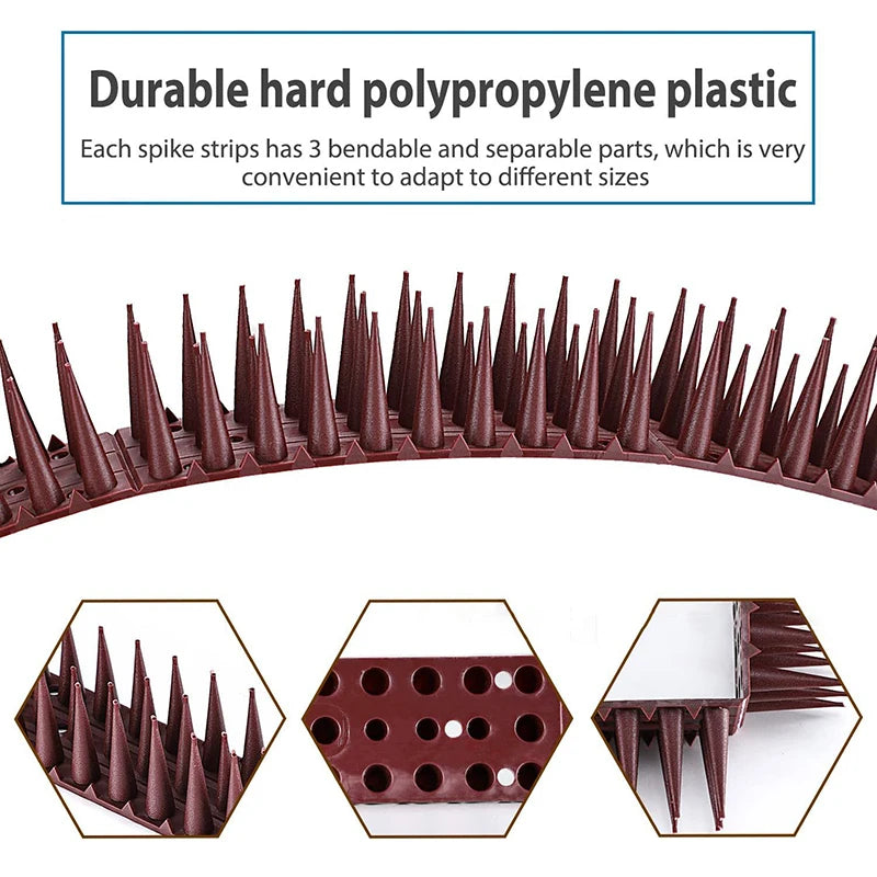 Plastic Anti-Bird Spikes Balcony Eaves Windowsills Bird Repellent Anti-Pigeon Anti-Cat Bird Repeller Thorn Boxed Package