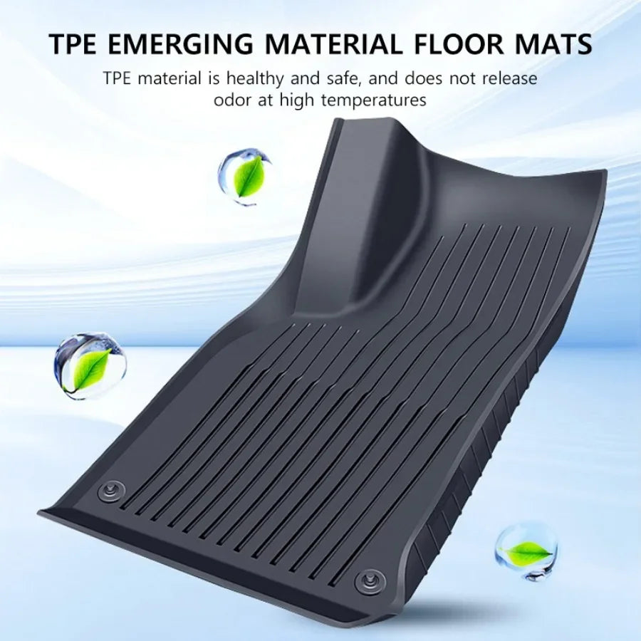 Floor Mats For Tesla Model Y 2025+ Juniper TPE All-Weather Waterproof Trunk Mat Liner Non-Slip Car Interior Protection