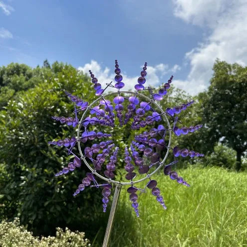 Creative Courtyard Garden Lawn Decoration Unique Wind Collector Magical Kinetic Energy Metal Windmill Rotator