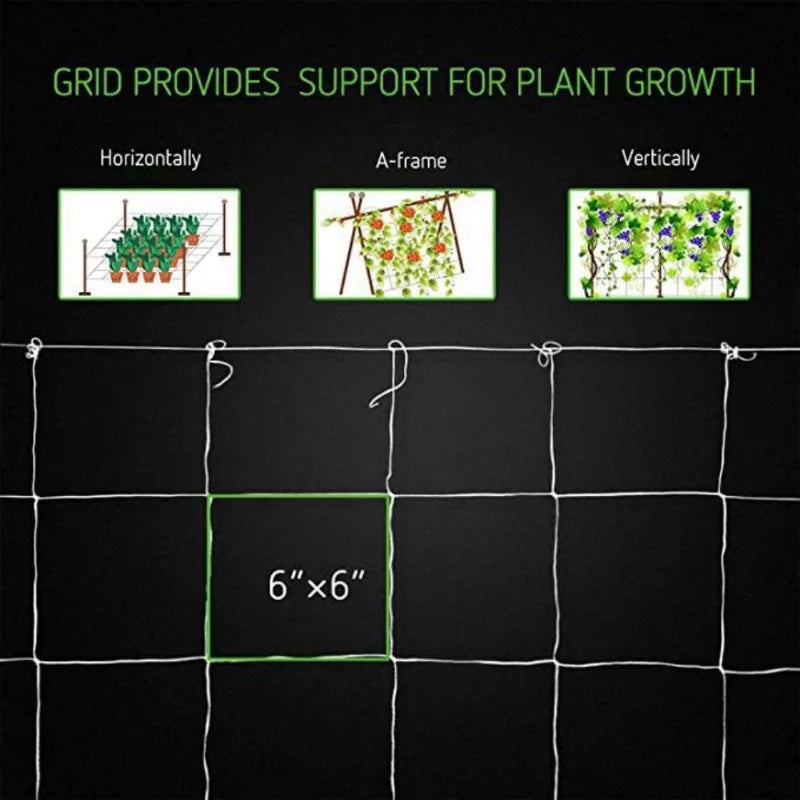 Garden Plant Trellis Netting Garden Square Mesh Netting for Climbing Plants Outdoor, Fruits, Vegetables, Vines, Grow Tents