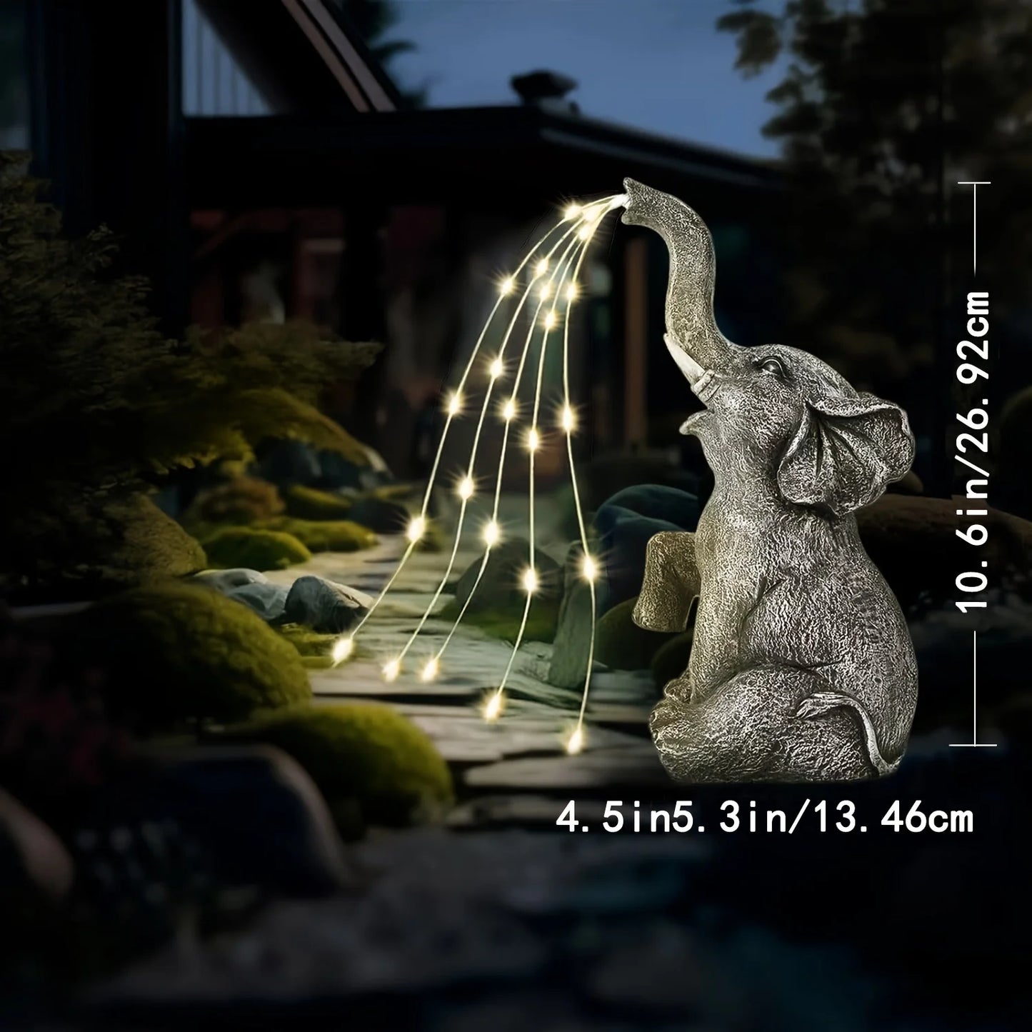Elephant Solar Garden Light Elephant Hanging LED Solar Lantern Solar Elephant IP44