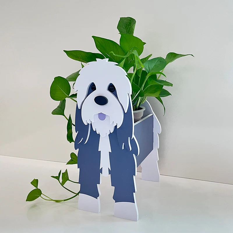Garden Flower Pot Dog Shape Planter Shiba inu Mastiff Cain Terrier Havanese Vase Pots DIY PVC Garden FlowerPots Home Decor