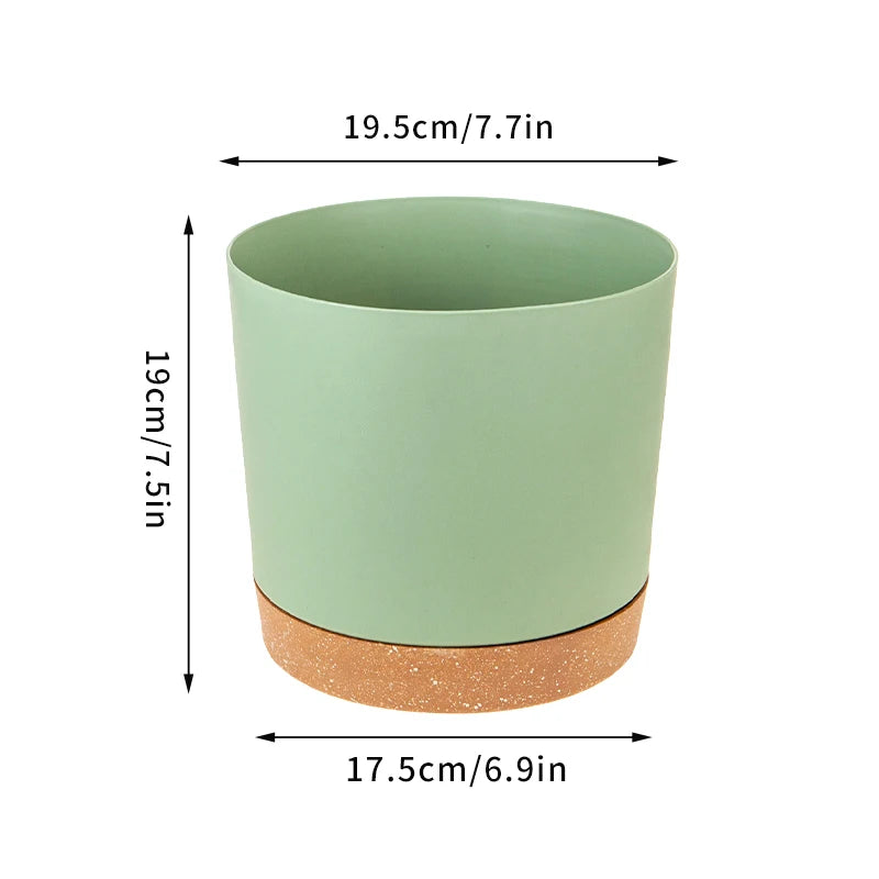 Self Watering Plant Pots Automatic Plastic Flowerpot Bottom Watering Planters with Saucer for Indoor Outdoor Plants Garden Decor