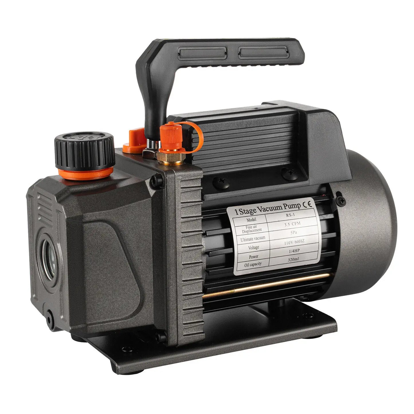 3.5CFM Air Vacuum Pump 1/4HP A/C Manifold Gauge Set for Air Conditioning R134A R410a R22 Air Refrigerant Kit With Oil