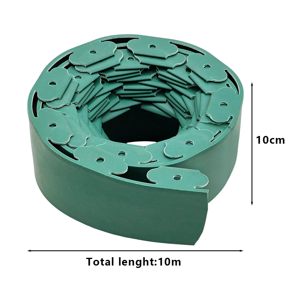 【Breeins】Landscape Edging Length No Digging Garden Edging Kit Include 15/30 Spikes, Premium Yard Edging Fence with One Spike p