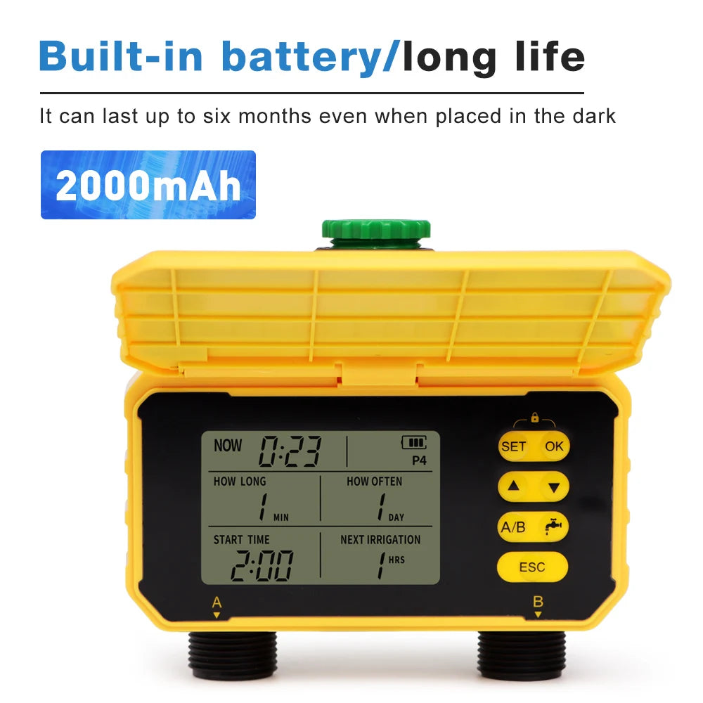 WIFI Smart Garden Water Timer Solar Charging Automatic Sprinkler Timing Outdoor Farm Drip Irrigation Controller with Rain Sensor