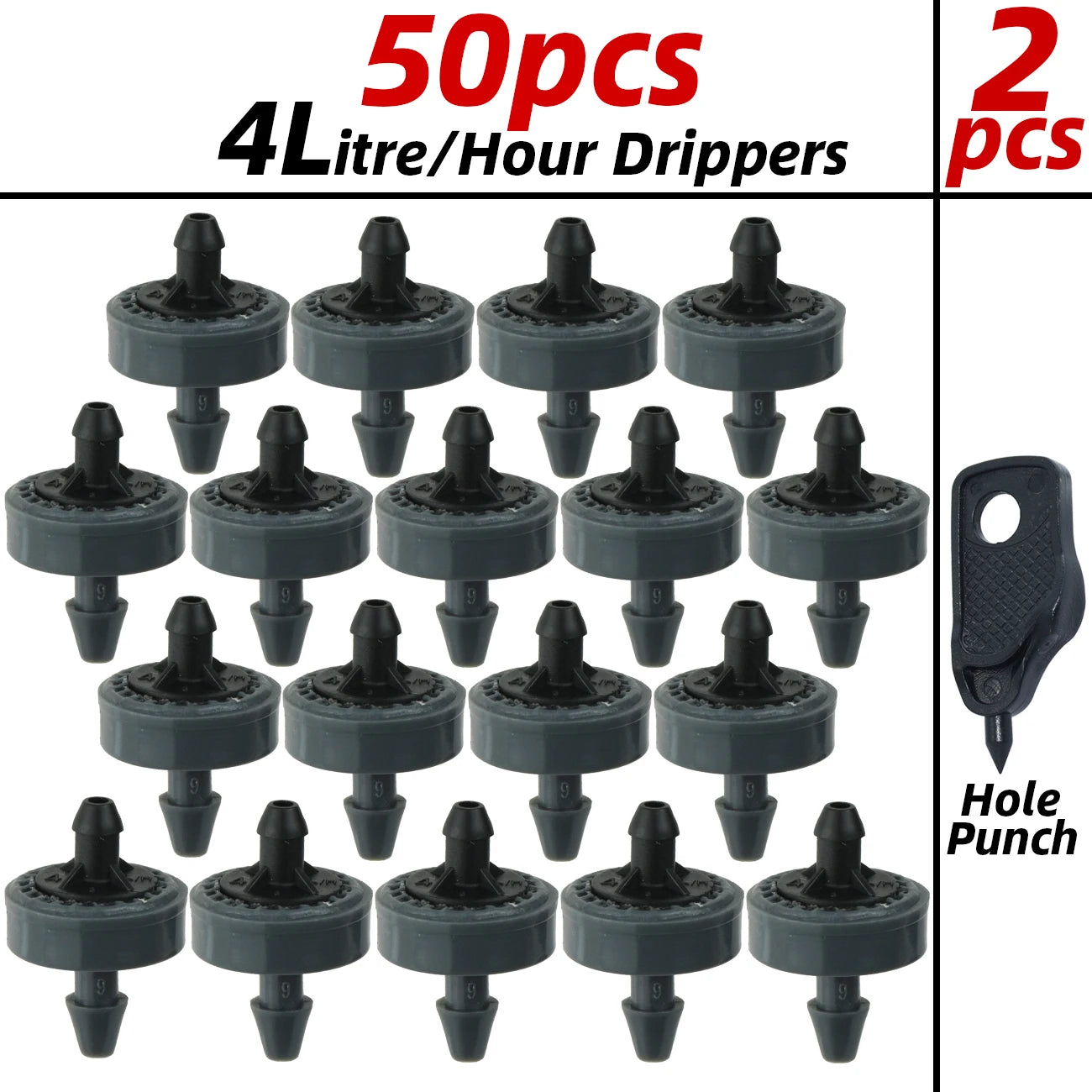 20-200pcs 2L 4L 8L 1/4'' Garden Drip Irrigation Dripper Automatic Steady Flow Water Saving Dropper  Nozzle for Greenhouse Bonsai
