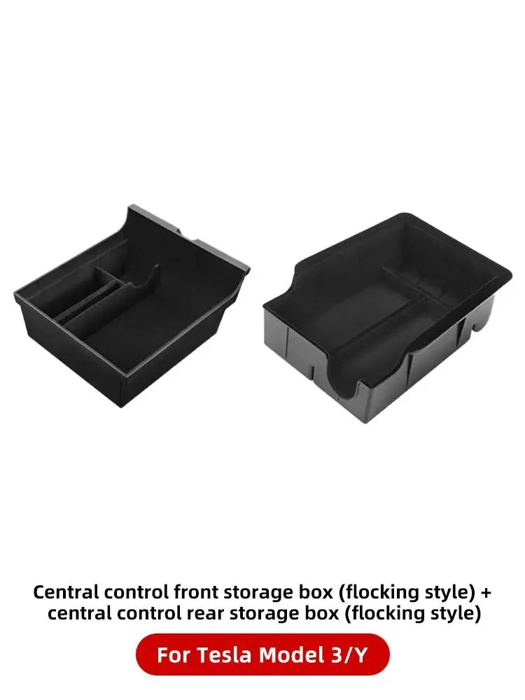 YZ For Tesla Model 3 Medel Y Storage Box Center Armrest Hidden Box Cup Holder Organizer 2023 2022 Car Accessories