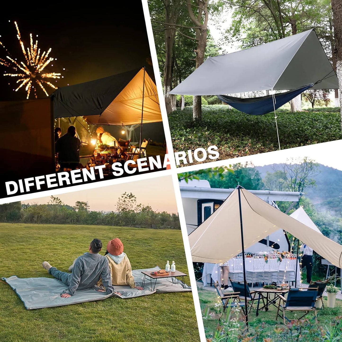 Camping Tarp Waterproof Tent Tourist Awning Shade Garden Canopy Beach Sunshade Outdoor Ultralight Sun Shelter