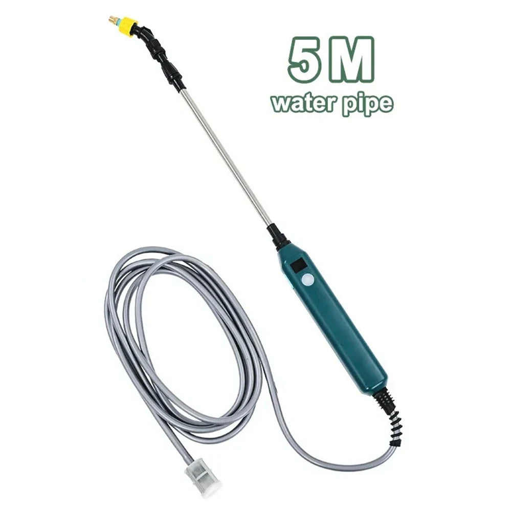 2400mAh Battery Powered Sprayer Wand with Battery Indicator Electric Sprayer Telescopic Wand Irrigation Tool for Lawn and Garden