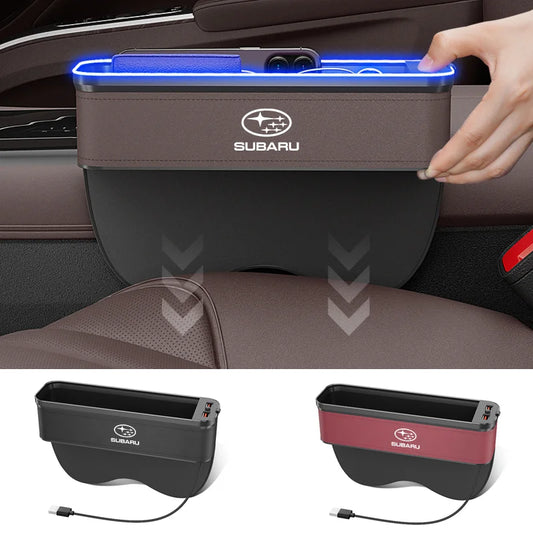 Car Sewn Seat Gap Crevice Slot 7 Color Storage Box For Subaru Brz Ascent Forester Impreza Legacy Outback WRX XV Auto Accessories