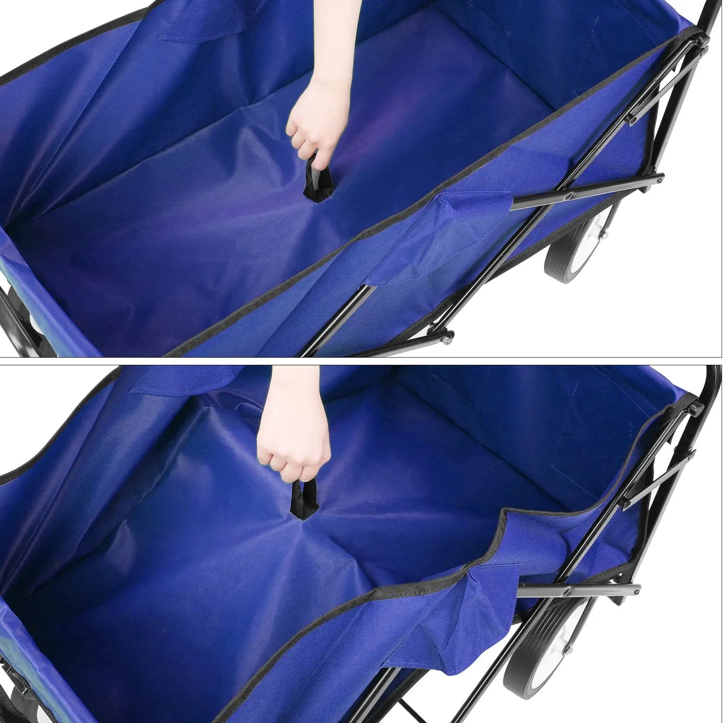 Collapsible Wagon Cart Beach Folding Utility Heavy Duty Camping Grocery Trolley Hand Garden Cart Outdoor Camping