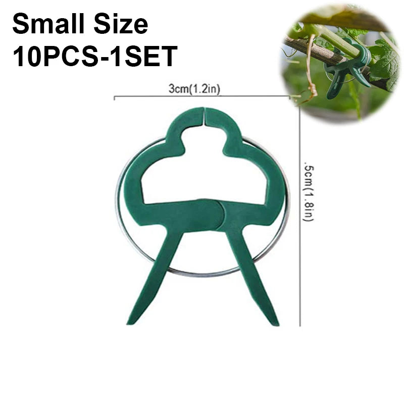 200Pcs Plant Fixed Clips Reusable Greenhouse Bracket forFixing Stems of Flower Vine Vegetables Tomatoes Fastener Garden Supplies