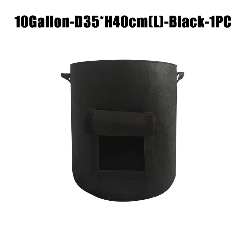 5/10Gallon Felt Plant Grow Bags Nonwoven Fabric Garden Potato Pot Greenhouse Vegetable Growing Bags Moisturizing Vertical Tools