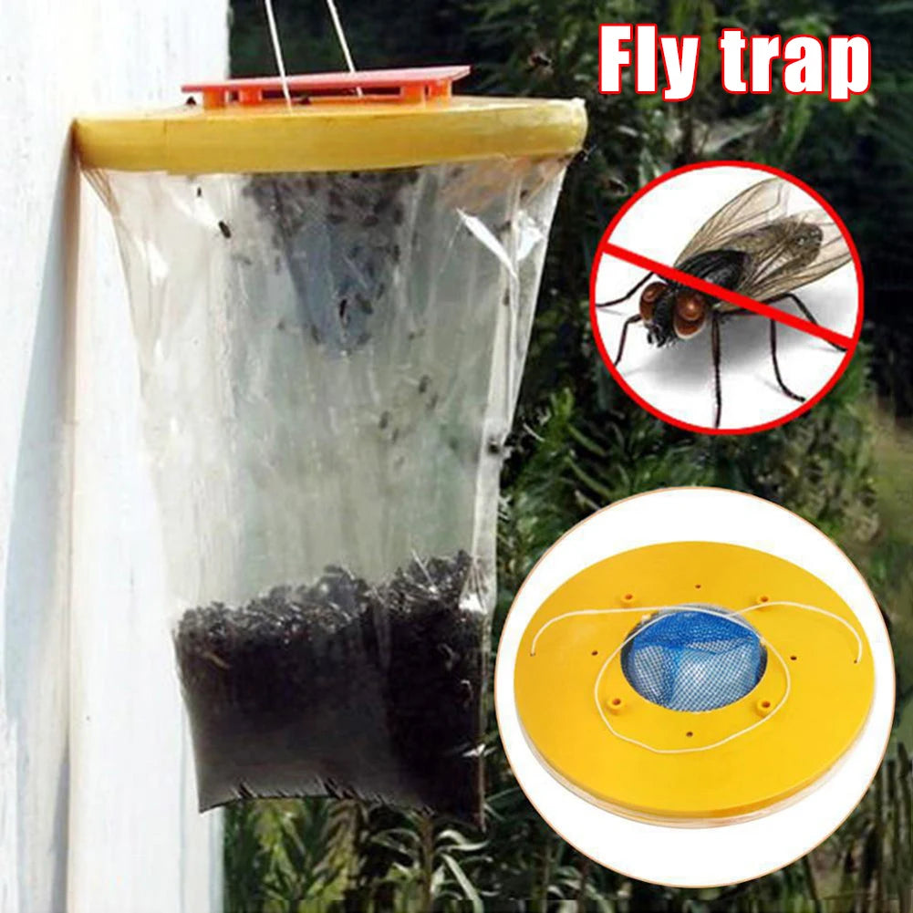 10-1PCS Fly Trap Hanging Fly Catcher Non-toxic Fly Lure Bag Pest Trap With Bait Insect Bug Killer Garden Hanging Flycatcher