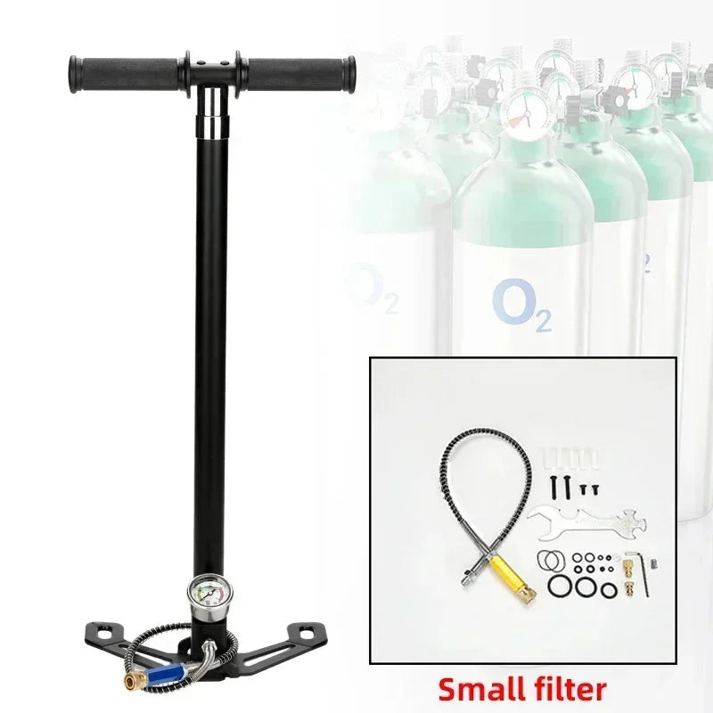 4 Stage High Pressure Air PCP Pump 30mpa 4500psi 300bar For Pcp Hunting Car Bicycle Refilling PCP Compressor