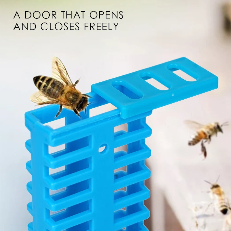10/20Pcs Beekeeping Transport Cages Yellow Bees Queen Post Room Cage Plastic Cross King Prisoner Queen Bee Cage Apiculture Tools