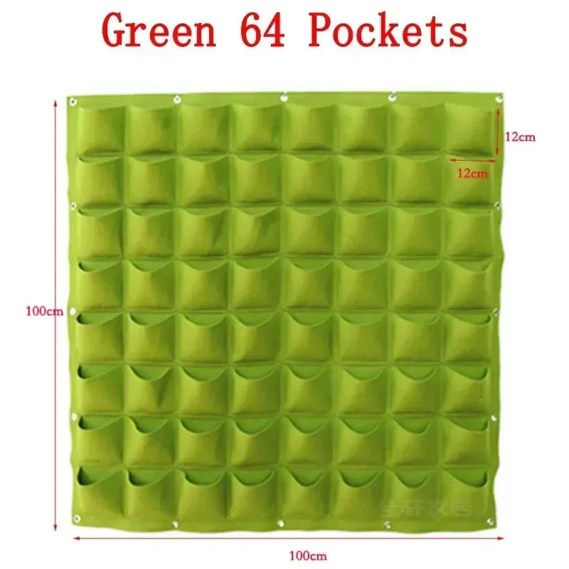 NEW Wall Hanging Pockets Planting Bags Flower Pot Home Garden Grow Bag Garden Planter Vertical Suculentas Plant Pot Home Decor