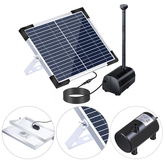 High-power Solar Landscape Fountain Outdoor 17V 10W Equipment Solar Water Pump Garden Fountains Decorative Fountain for Birdbath