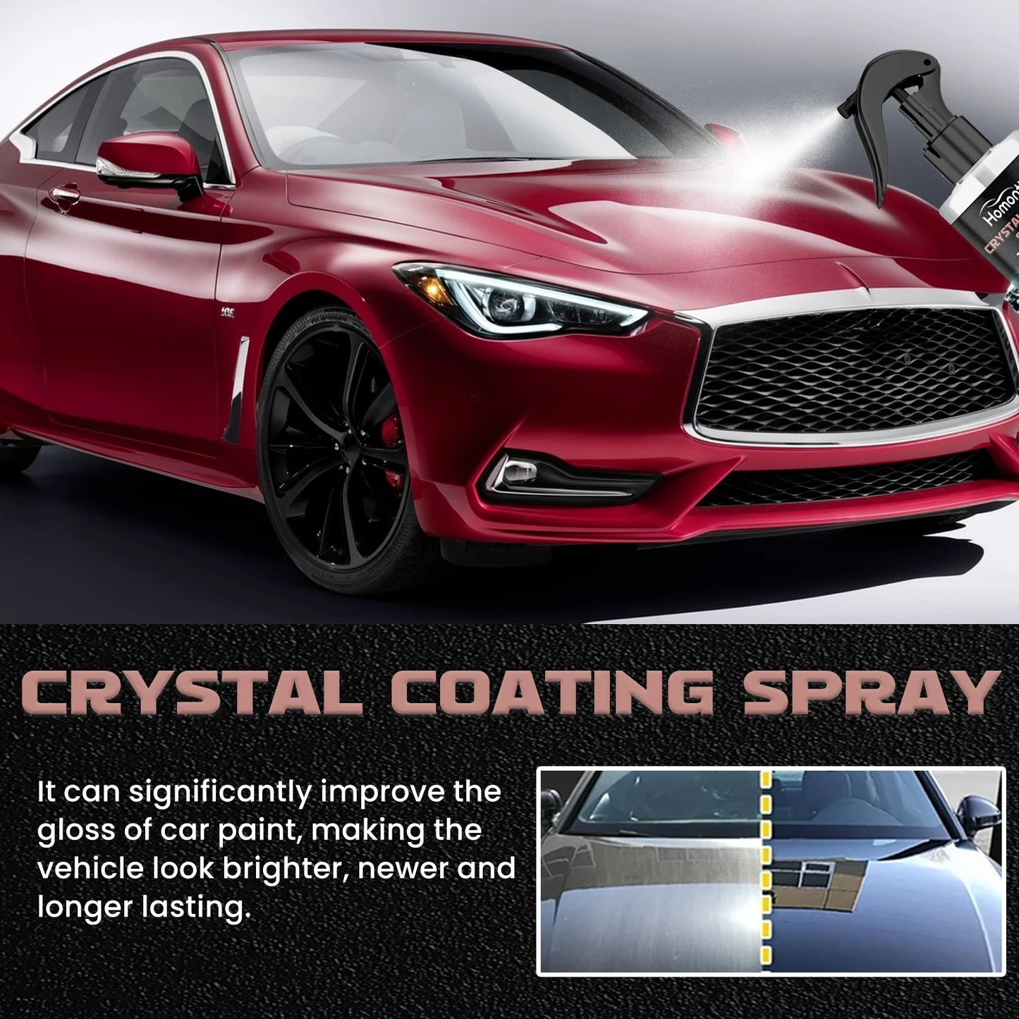 Automotive Coating Ceramic Spray To Clean Water Stains And Dirt To Red