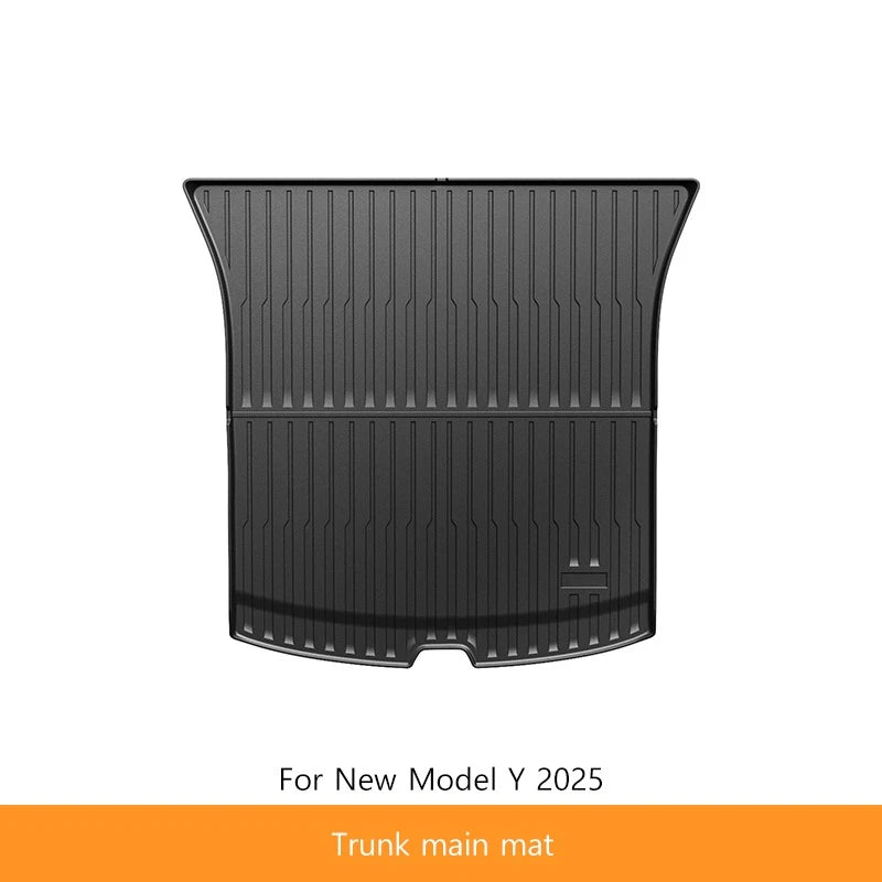 Extended Floor Mats for Tesla Model Y 2025+ Juniper 2025 All-Weather TPE Lengthen and Widen Waterproof Non-Slip Cargo Liners