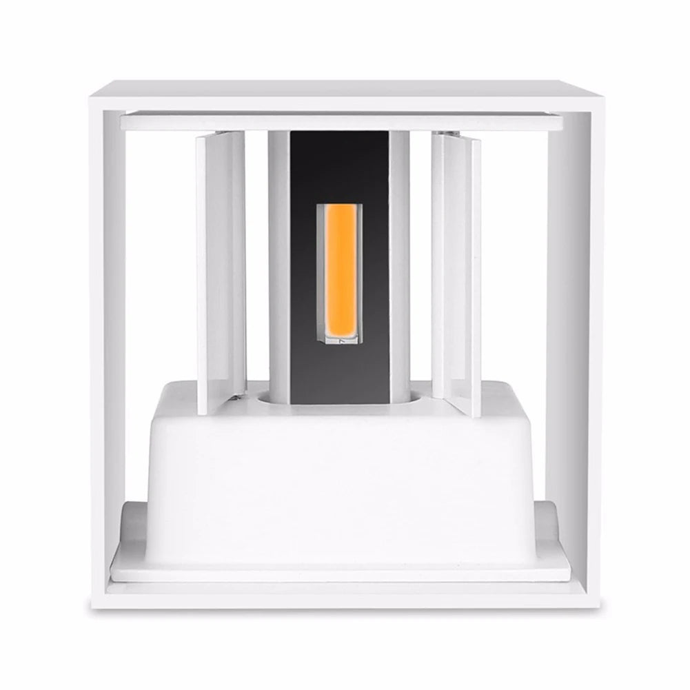 12W Dimmable COB Modern Brief Cube Adjustable Surface Mounted LED Wall Lamp Outdoor Waterproof Wall Light Garden Light Sconce