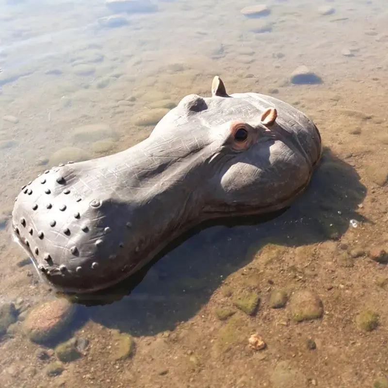 Outdoor Garden Pond Resin Floating Crocodile Hippo Scary Statue Creative Home Decoration For Garden Halloween Decor Ornament