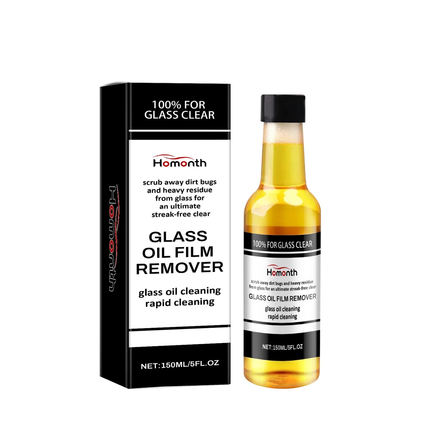 Homonth Glass Oil Film Remover Cleaning Agents Quickly Remove Stubborn Oil Film On Glass And Maintain Clear Vision 150ml