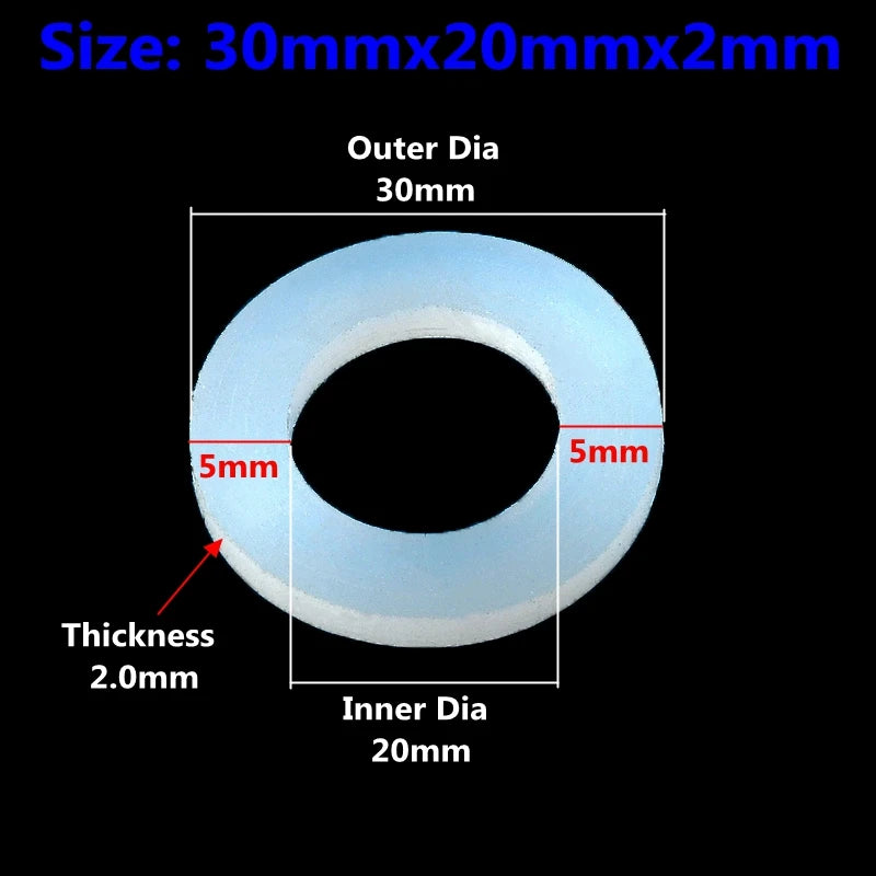 2-100PCS Silicone Flat Washer Silicone Gasket of Water Tank Interface Waterproof Gasket Thread Sealing Ring