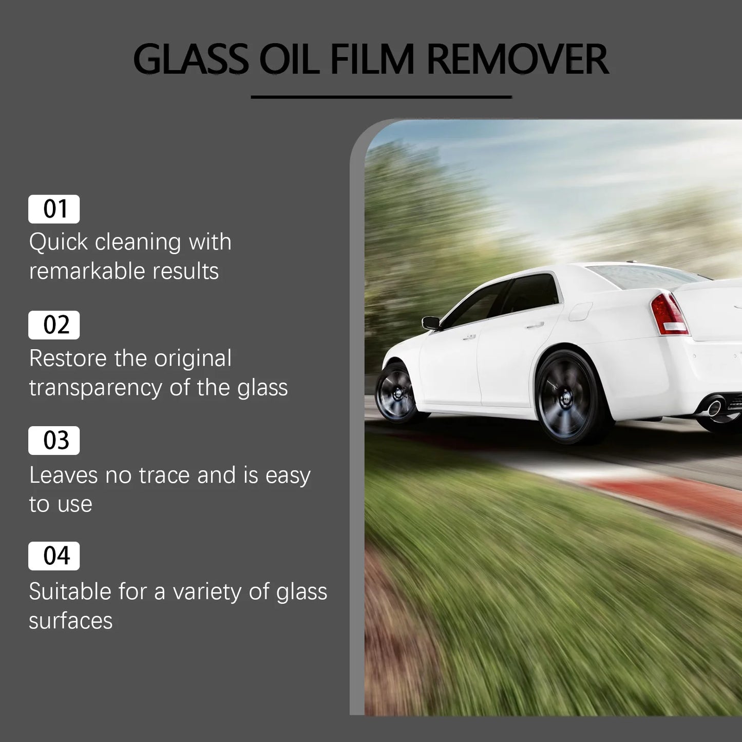 Homonth Glass Oil Film Remover Cleaning Agents Quickly Remove Stubborn Oil Film On Glass And Maintain Clear Vision 150ml