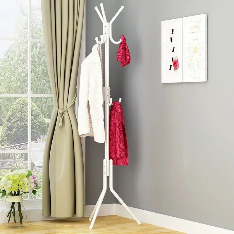 Household Wrought Iron Multifunctional Coat rRack Color Fashion Hanger Creative Clothes Rack Floor Bedroom Home Simple