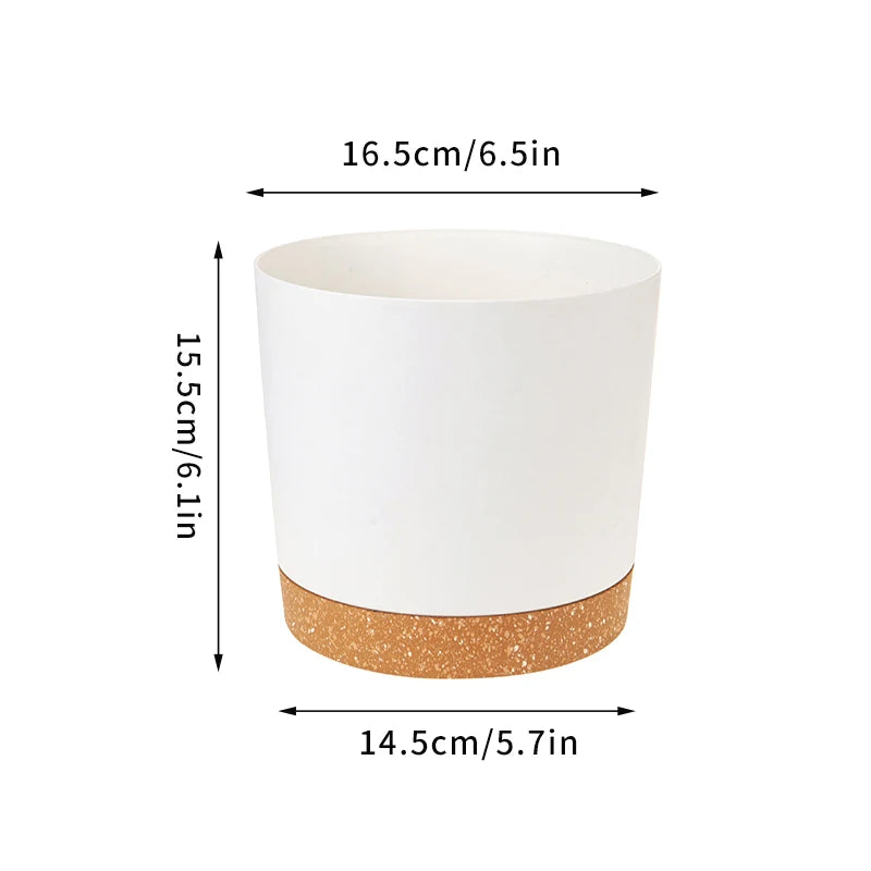 Self Watering Plant Pots Automatic Plastic Flowerpot Bottom Watering Planters with Saucer for Indoor Outdoor Plants Garden Decor