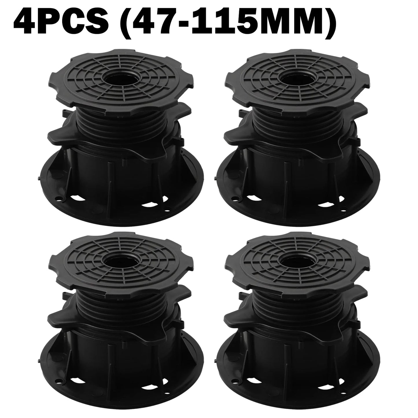 4pcs Height-adjustable Floor Balance Support Pedestal Bearing Decking Boards Slab Bearing Terrace Bearing Weatherproof Tools