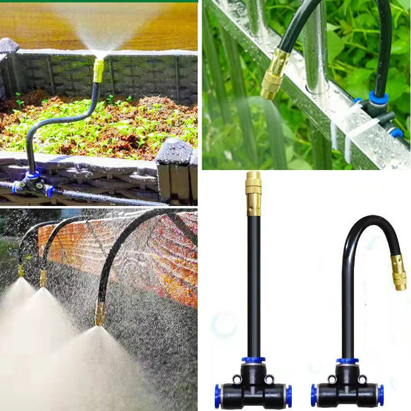 DIY 5~20M Universal Adjustable Atomizing Sprayer Misting System Kit For Lawn Garden Irrigation OD8mm Tube Garden Water Mister