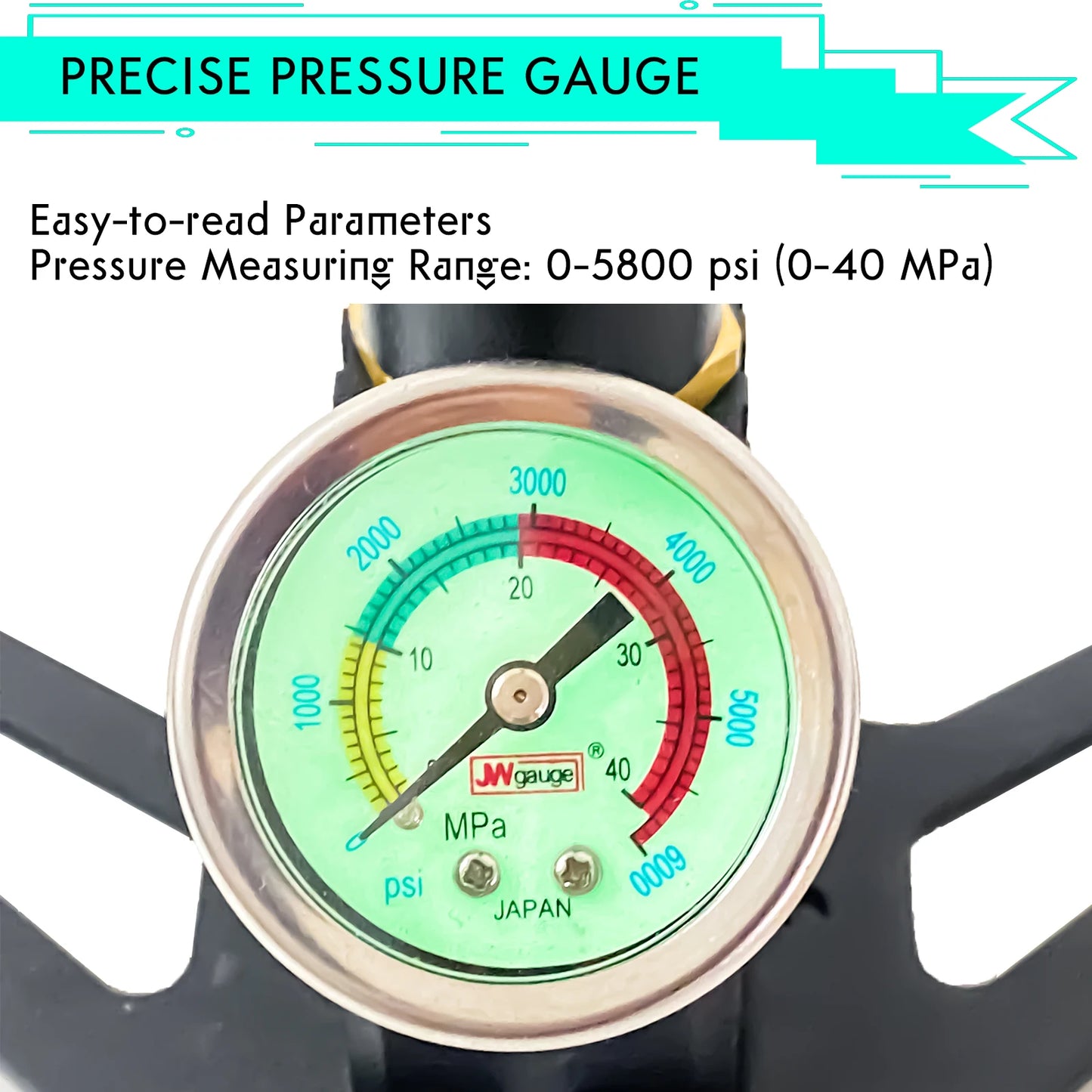 NUOGE 4 Stage 30mpa 4500Psi PCP Hand Pump High Pressure Operated HPA Tank Hunting Car Bicycle
