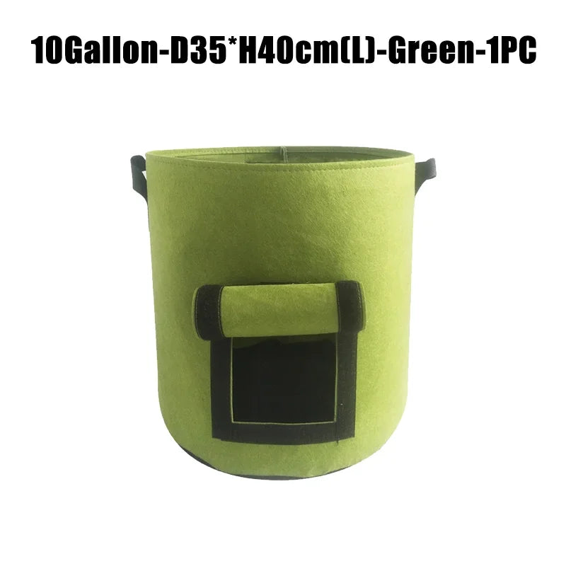 5/10Gallon Felt Plant Grow Bags Nonwoven Fabric Garden Potato Pot Greenhouse Vegetable Growing Bags Moisturizing Vertical Tools