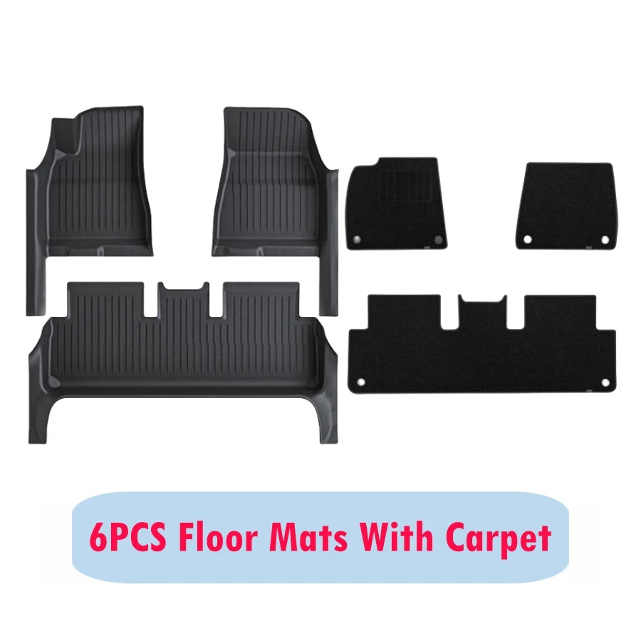 Fully Protection Floor Liners For 2024 2025 Tesla Model 3 Highland Floor Mats with Door Sill Protector Front Rear Cargo Liner
