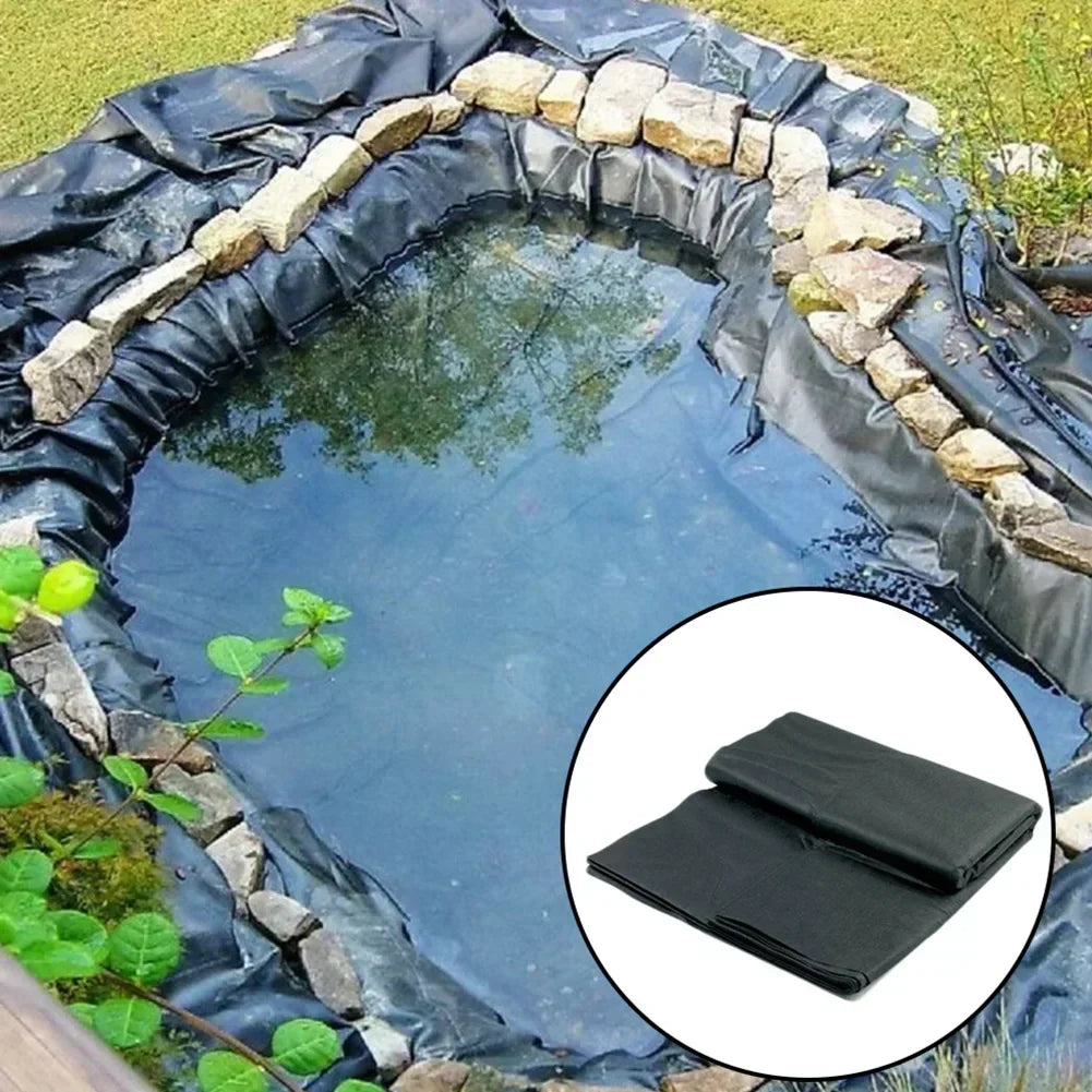 Fish Pond Liner Pond Membrane Black Clearance Durable Flexible Garden Liner Cloth PE Membrane Patio Pools Fountains