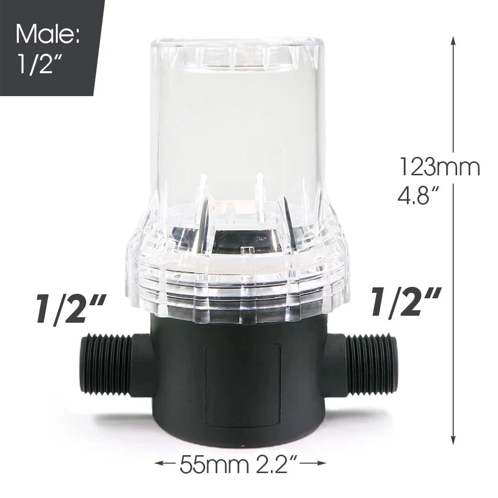 10-200 Mesh Filter 1/2" Garden Hose Filter 16mm Pacifier Quick Connector Agricultural Irrigation Pipe Tube Prefilter Percolator