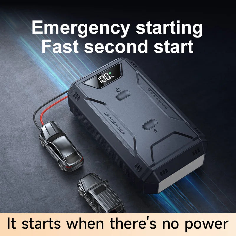 Car Battery Jump Starter Digital Display Portable Car Battery Booster