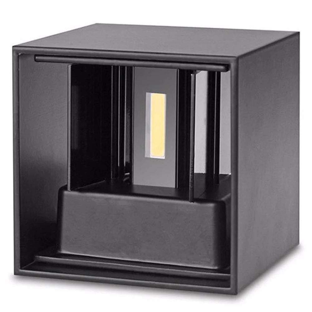 12W Dimmable COB Modern Brief Cube Adjustable Surface Mounted LED Wall Lamp Outdoor Waterproof Wall Light Garden Light Sconce