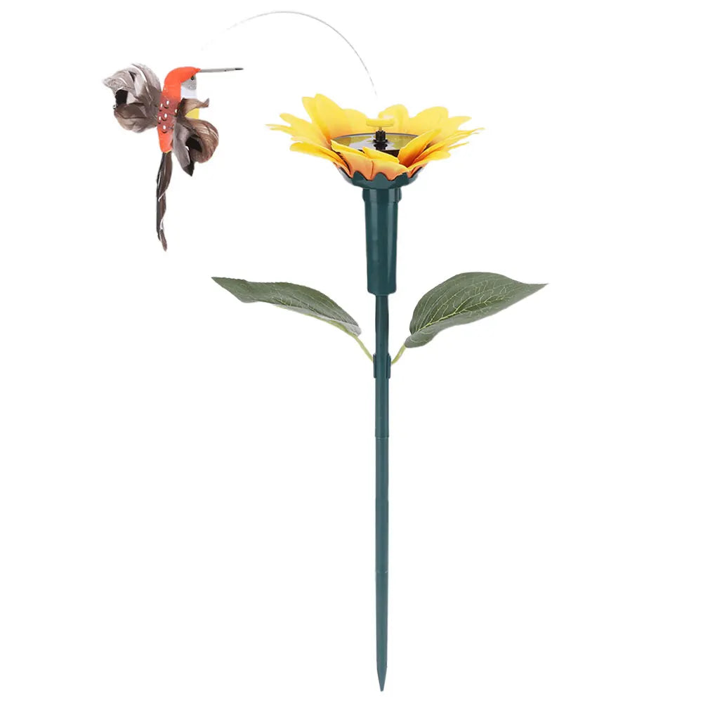 1-3PCS Solar Powered Flying Wobble Butterfly Ornament Durable Garden Dancing Fluttering Butterfly Humming Bird Stake Lawn Decor