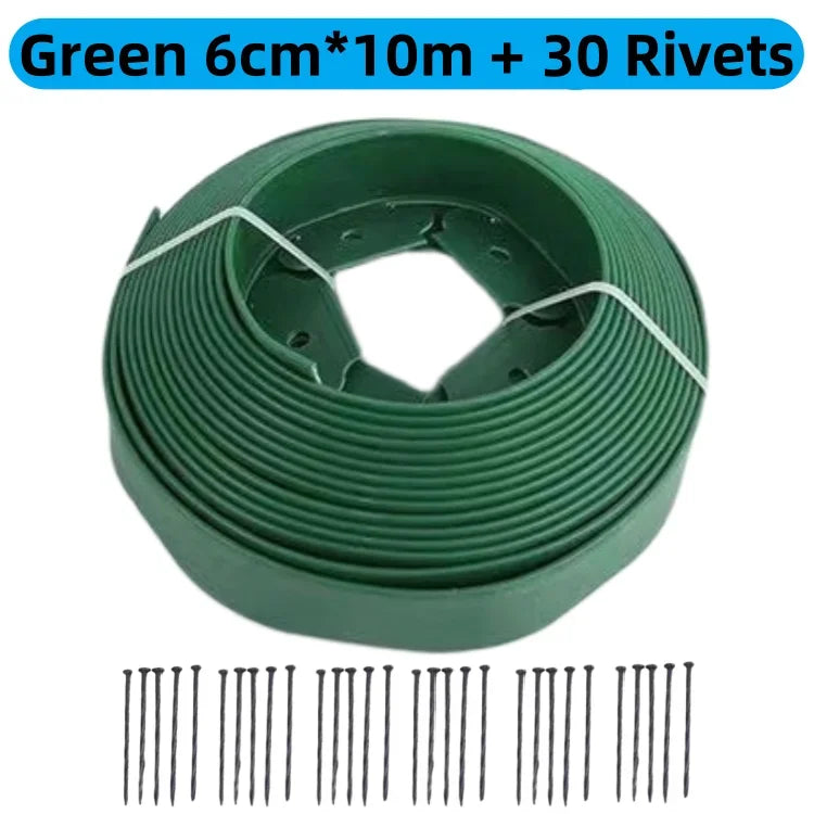 5/10M Fixed Garden Barrier Lawn Grass Plastic Edging Border Landscape Edging Garden Edge Kit With Anchoring Spikes Easy Install