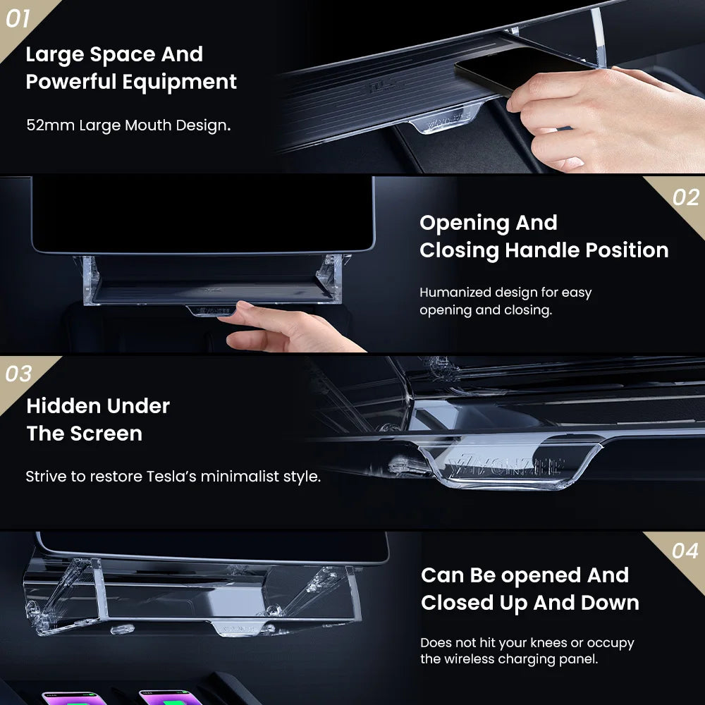 YZ For Tesla Model 3 Y Juniper 2021-2025 Organizer Accessories central control screen storage box tissue box storage accessorie